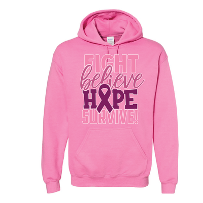 Breast Cancer Fight Believe Hope Hoodie