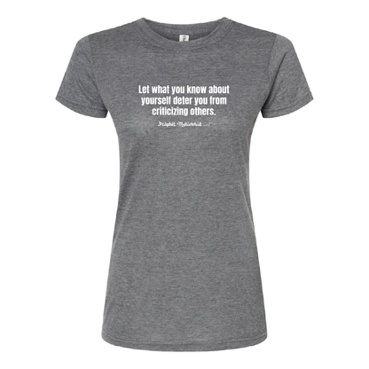 Criticizing Others Ladies Tee