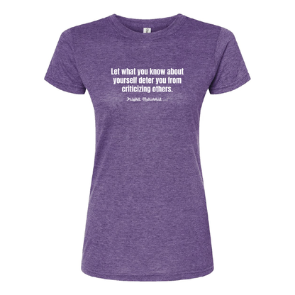 Criticizing Others Ladies Tee
